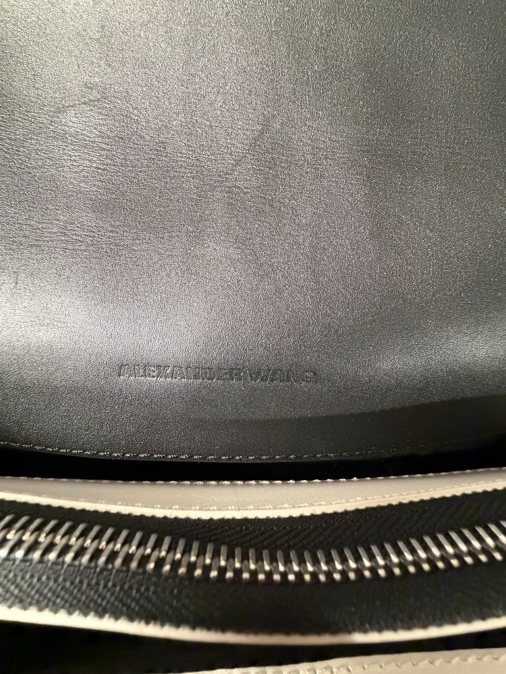 Alexander Wang black structured flap bag with snake detail - Picture 7 of 9